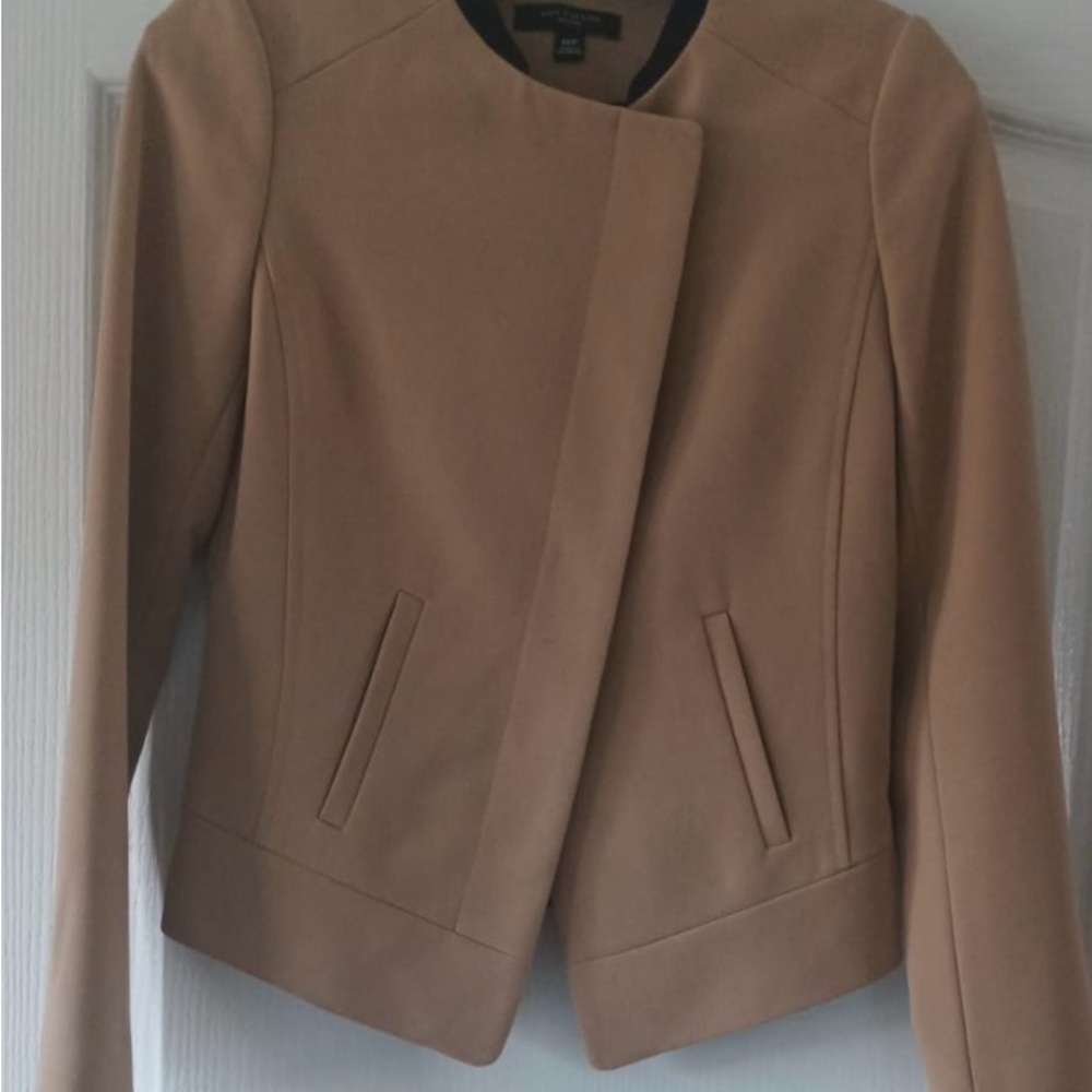 Ann Taylor Tan Blazer with Fitted Silhouette